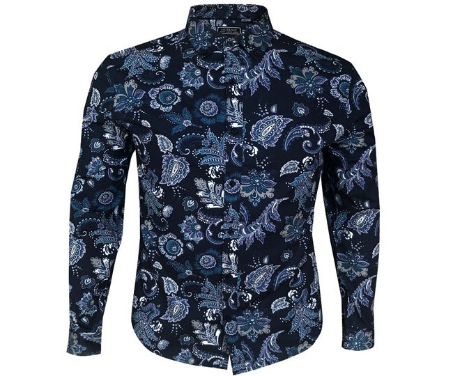 Printed Statement Button Down3
