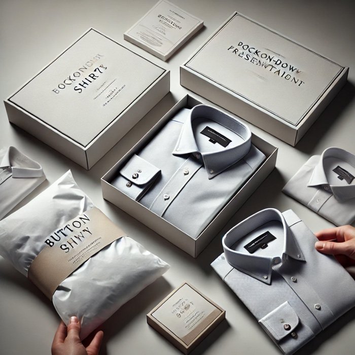 packaging button shirt